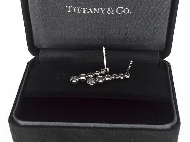 Tiffany & co - platina jazz tiffany & co druppel oorbellen - afbeelding 6 van  9