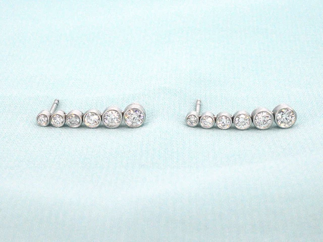 Tiffany & co - platina jazz tiffany & co druppel oorbellen - afbeelding 7 van  9