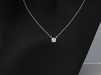 Tiffany & co - platina solitaire halscollier met een natuurlijke diamant - afbeelding 2 van  7