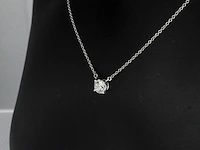 Tiffany & co - platina solitaire halscollier met een natuurlijke diamant - afbeelding 3 van  7