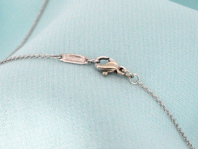 Tiffany & co - platina solitaire halscollier met een natuurlijke diamant - afbeelding 6 van  7