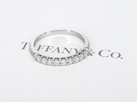 Tiffany & co - platina "tiffany forever" trouw ring met diamanten - afbeelding 7 van  10