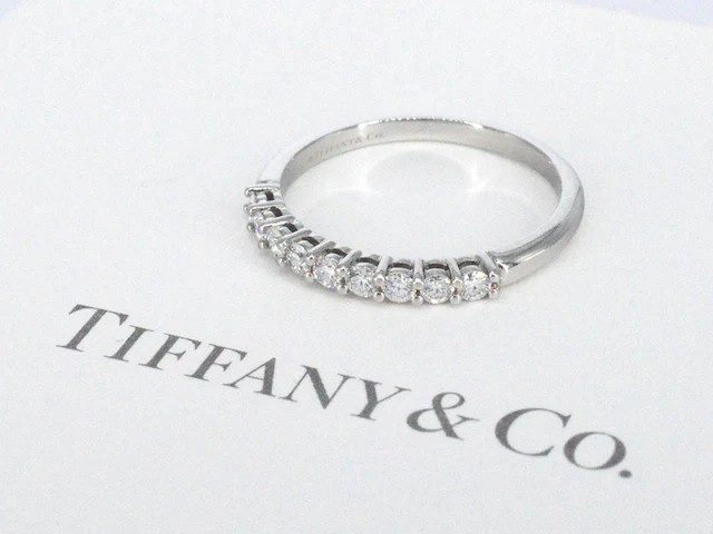 Tiffany & co - platina "tiffany forever" trouw ring met diamanten - afbeelding 8 van  10