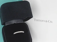 Tiffany & co - platina "tiffany forever" trouw ring met diamanten - afbeelding 9 van  10