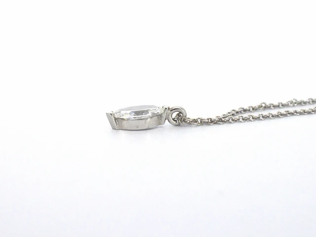 Tiffany & co - tiffany & co ketting met een marquise geslepen diamant van gia - afbeelding 7 van  10