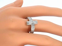Tiffany & co - "tiffany t" t1 witgouden ring met diamanten - afbeelding 6 van  13