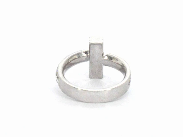 Tiffany & co - "tiffany t" t1 witgouden ring met diamanten - afbeelding 10 van  13