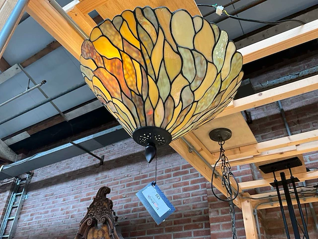 Tiffany jade plafondlamp - afbeelding 3 van  4