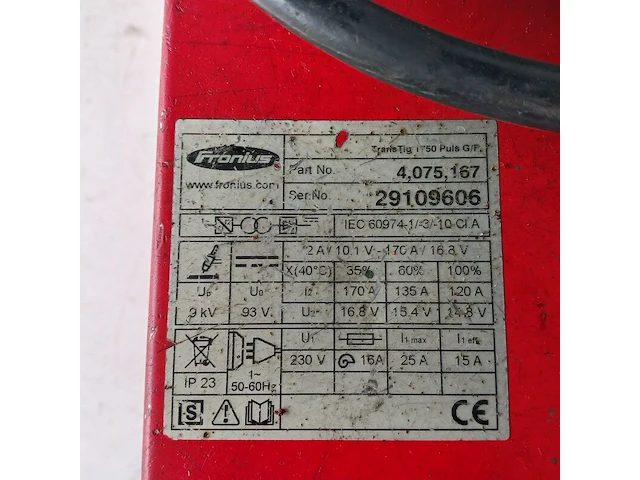 Tig lasapparaat, fronius, transtig 1750 puls g/f - afbeelding 10 van  10
