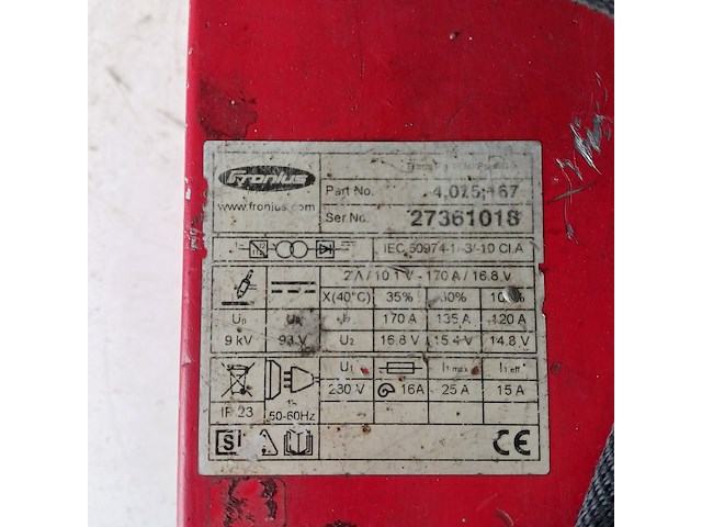 Tig lasapparaat fronius, transtig 1750 puls g/f - afbeelding 16 van  16