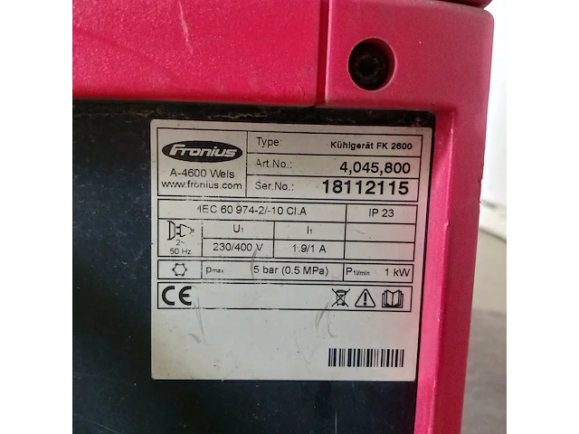 Tig lasapparaat met koelunit, fronius - afbeelding 9 van  12