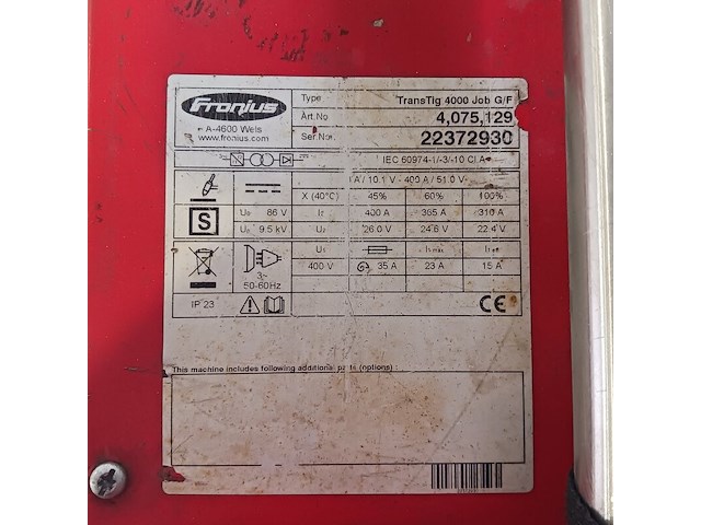 Tig lasapparaat met koelunit fronius - afbeelding 15 van  16