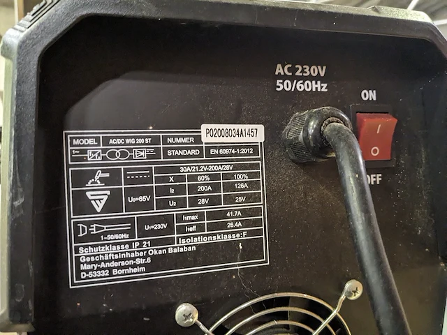 Tig lasmachine , stahlwerk, ac/dc wig 200 st - afbeelding 13 van  16