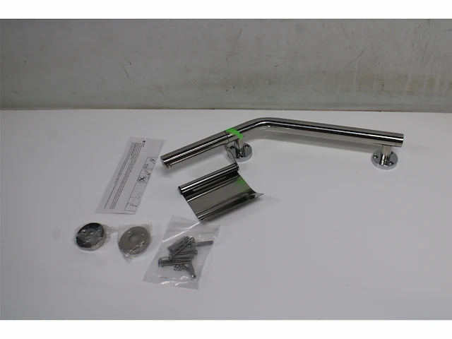 Tiger boston comfort & safety wandbeugel met wc rolhouder met klep links rvs gepolijst - afbeelding 4 van  5