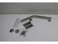 Tiger boston comfort & safety wandbeugel met wc rolhouder met klep links rvs gepolijst - afbeelding 4 van  5