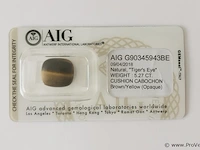 Tiger's eye 5.27ct aig certified