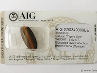 Tiger's eye 6.52ct aig certified