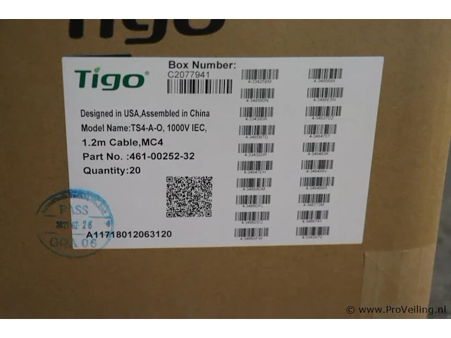 Tigo 700w optimizer ts4-a-o 1.2m cable mc4 | 20 stuks | nieuw in doos - afbeelding 4 van  4