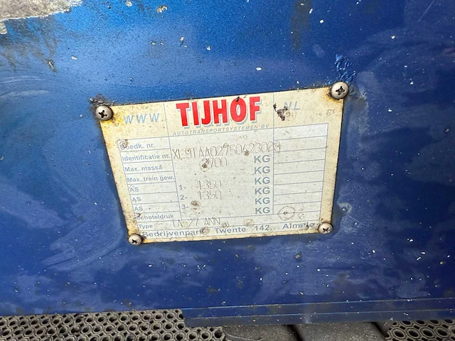 Tijhof - ta-ann 27 - aanhangwagen - autotransporter - 2005 - afbeelding 13 van  29