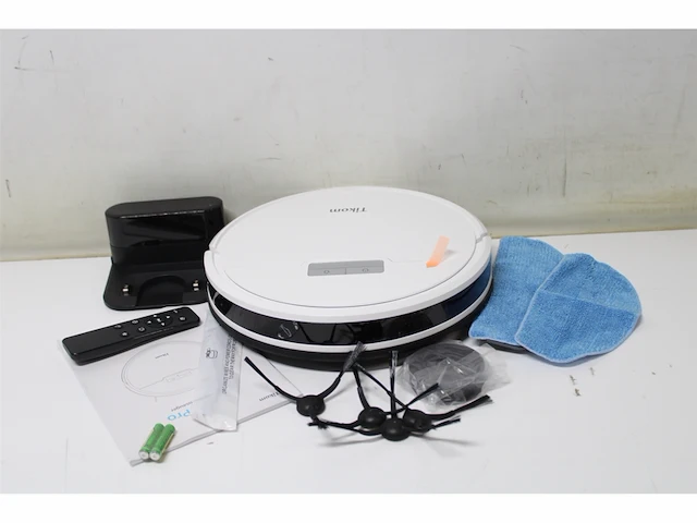Tikom g8000 pro robotstofzuiger en dweilcombo 4500pa zelfopladend wit - afbeelding 2 van  3