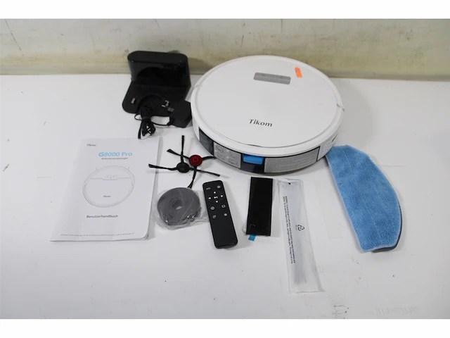 Tikom g8000 pro robotstofzuiger en dweilcombo 4500pa zelfopladend wit - afbeelding 5 van  6