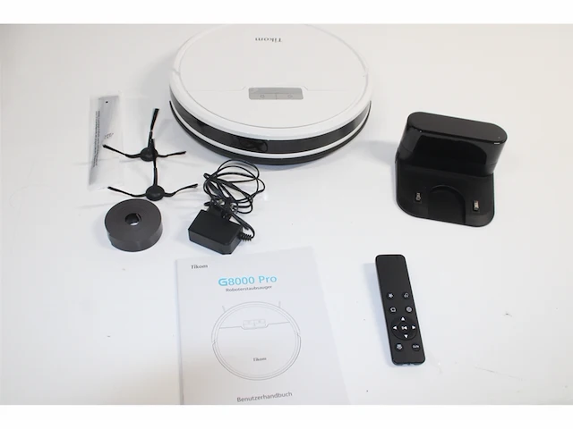Tikom g8000 pro robotstofzuiger en dweilcombo 4500pa zelfopladend wit - afbeelding 4 van  5