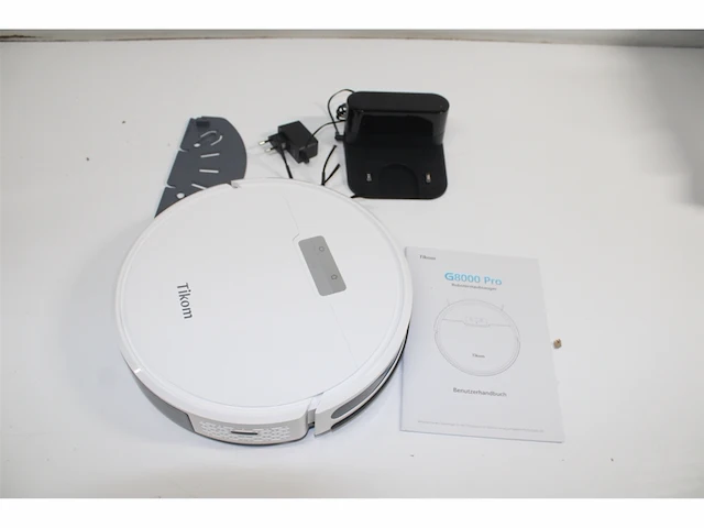 Tikom g8000 pro robotstofzuiger en dweilcombo 4500pa zuigkracht wifi & zelfopladend wit - afbeelding 4 van  4