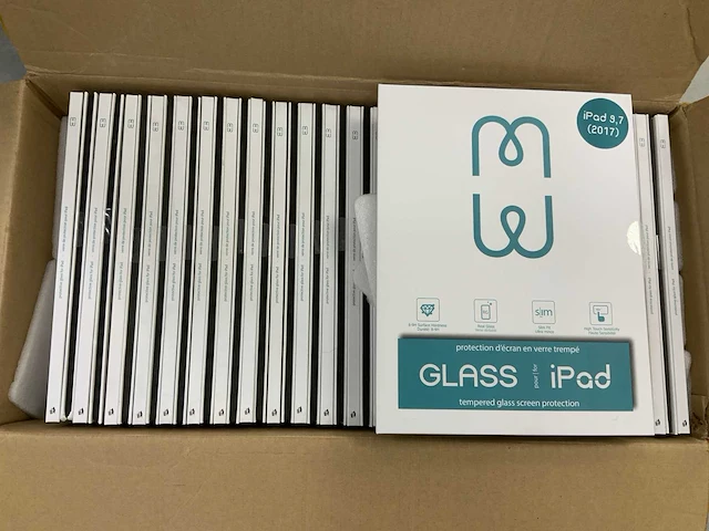 Tiloli, doorzichtige schermbeschermer, 24,6 cm (9.7 inch), gehard glas, 1 stuk(s) transparant schermbeschermers voor tablets mw-200016 (50x) - afbeelding 1 van  2