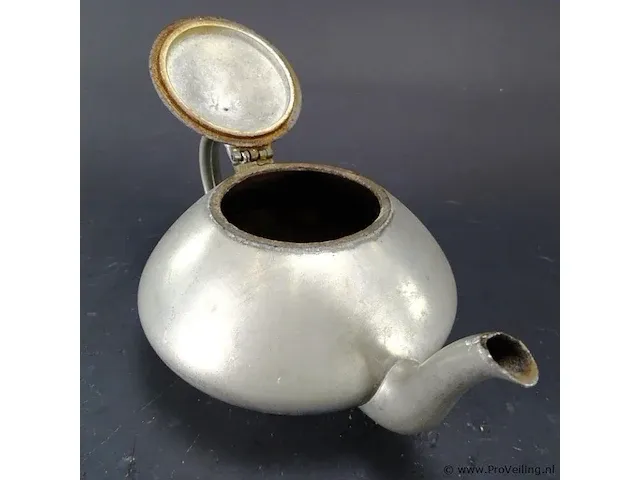 Tinnen theepot - afbeelding 3 van  4