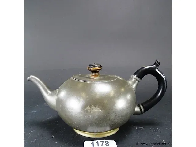 Tinnen theepot - afbeelding 1 van  5