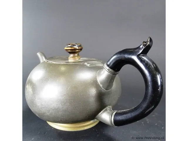Tinnen theepot - afbeelding 2 van  5