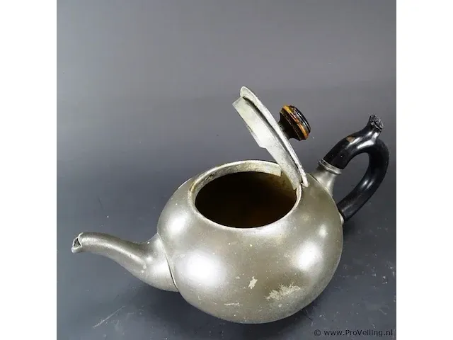 Tinnen theepot - afbeelding 4 van  5
