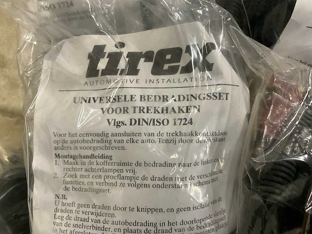 Tirex universeel partij trekhaak bedradingsset (9x) - afbeelding 2 van  5