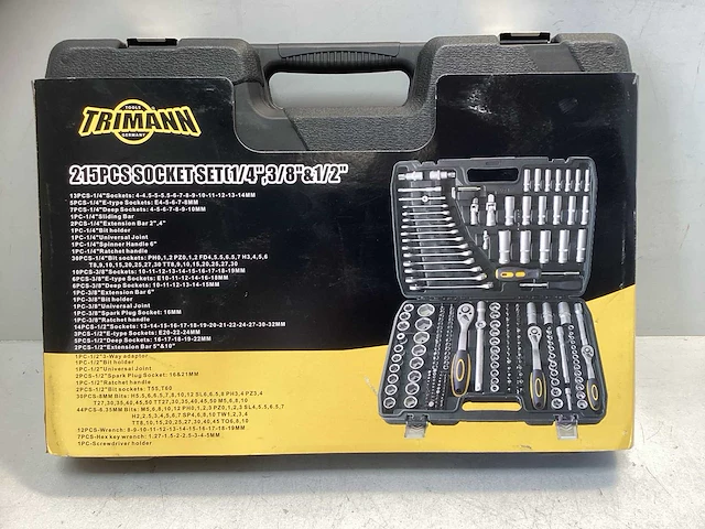 Tm23326 | 215-delige set | 1/4" | 3/8" | 1/2" | 72-tands - afbeelding 1 van  6