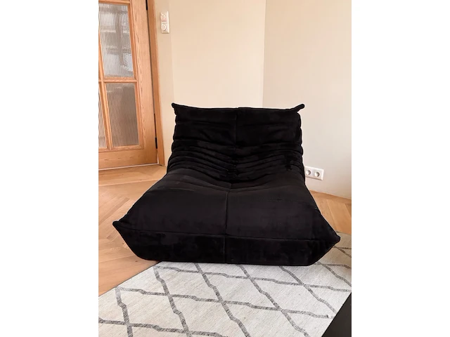 Togo fauteuil in zwarte stof, zwart - afbeelding 3 van  9