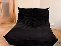 Togo fauteuil in zwarte stof, zwart - afbeelding 3 van  9