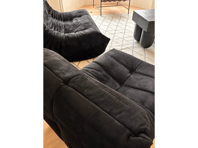 Togo fauteuil in zwarte stof, zwart - afbeelding 5 van  9