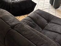 Togo fauteuil in zwarte stof, zwart - afbeelding 5 van  9