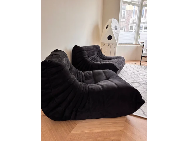 Togo fauteuil in zwarte stof, zwart - afbeelding 7 van  9
