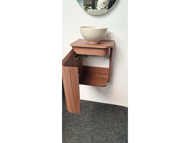 Toiletmeubel met kom thebalux, balmani, walnoot - afbeelding 3 van  4