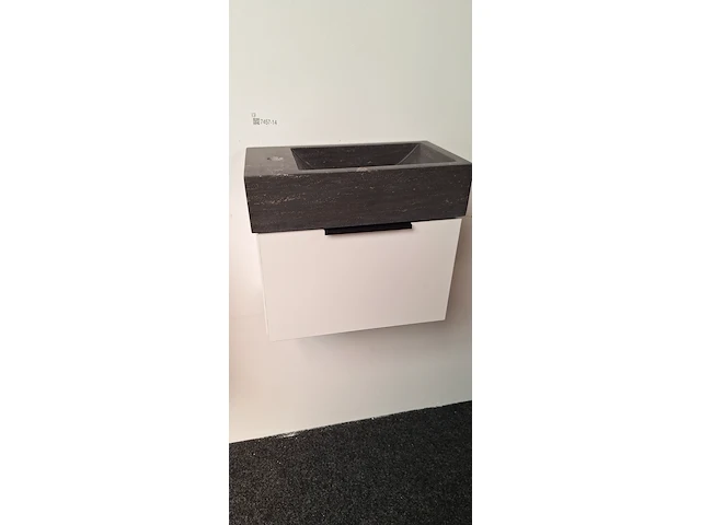 Toiletmeubel met kom thebalux, sjithouse, wit - afbeelding 1 van  3
