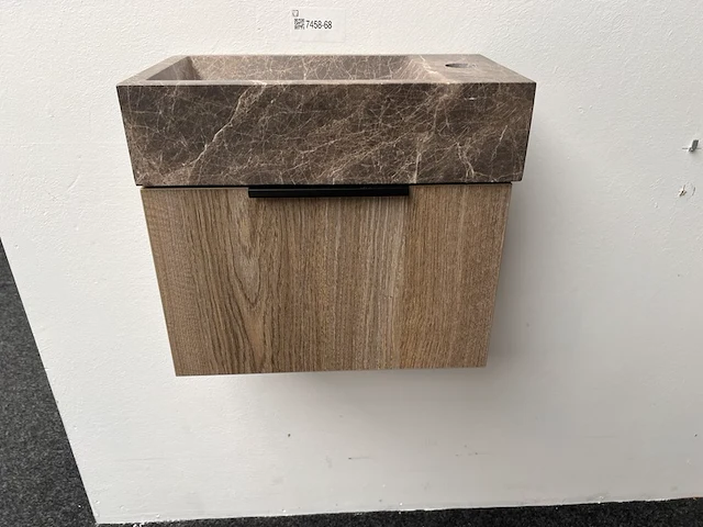 Toiletmeubel met marmer kom thebalux - afbeelding 1 van  4