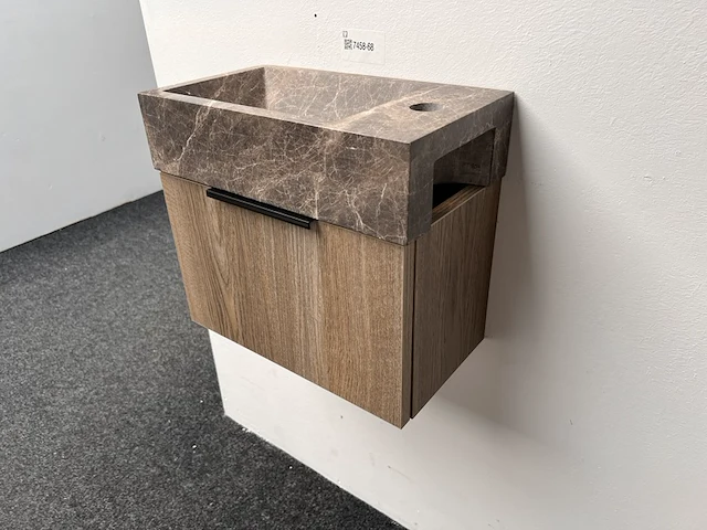 Toiletmeubel met marmer kom thebalux - afbeelding 3 van  4