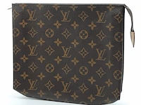 Toilettas, louis vuitton, toiletry pouch 26 brown canvas - afbeelding 1 van  9