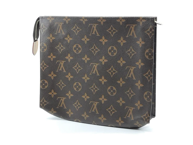 Toilettas, louis vuitton, toiletry pouch 26 brown canvas - afbeelding 5 van  9