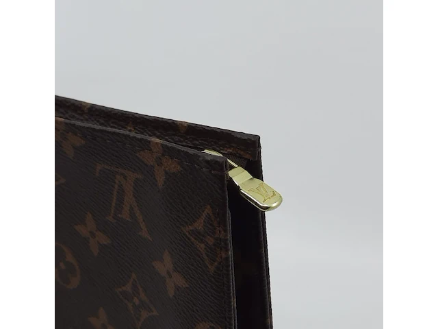 Toilettas, louis vuitton, toiletry pouch 26 brown canvas - afbeelding 6 van  9