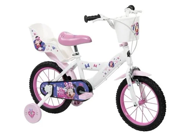 Toimsa minnie mouse fiets 14" fiets disney verwijderbare stabilisatoren - afbeelding 1 van  1