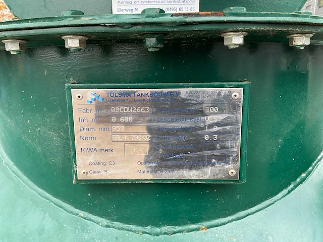 Tolsma 600l brandstof opslagtank - afbeelding 3 van  11
