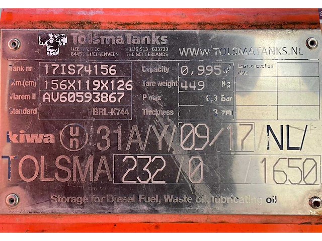 Tolsma brandstof opslagtank - afbeelding 8 van  16