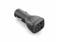 Tomtom hogesnelheid dubbele autolader 12v/ 24v voor alle navigatiesystemen en andere apparaten die worden opgeladen via usb zoals smartphones of tablets - afbeelding 2 van  3